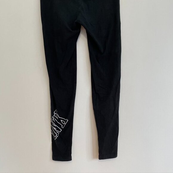 VS PINK VICTORIA'S SECRET PINK Yoga Black Colorblock Waistband Spellout Leggings - Picture 10 of 10